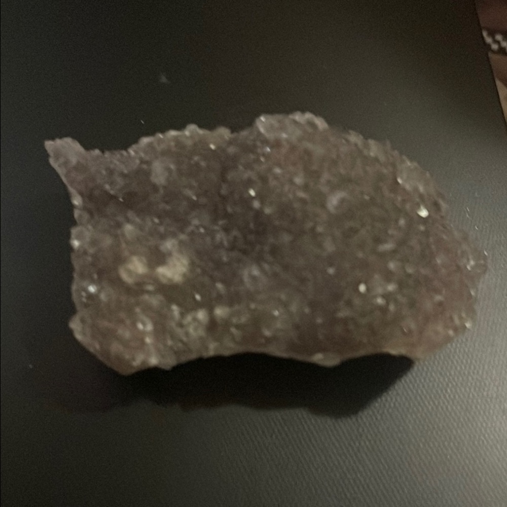 Rough Textured amethyst topped in a very nice purple sugar! Brings balance to u!